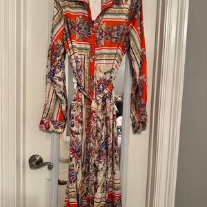 Floral Orange Maxi Dress